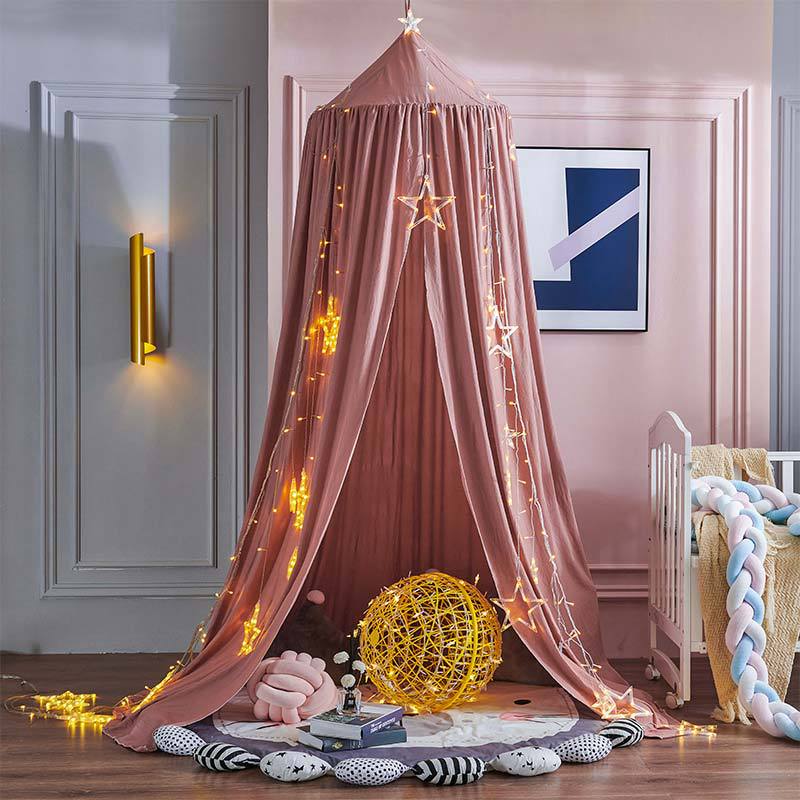 Blackout Bed Canopy Polyester | Soft, Breathable & Light-Blocking Fabric | Cosy Hideaway for Kids' Play and Sleep Spaces 10