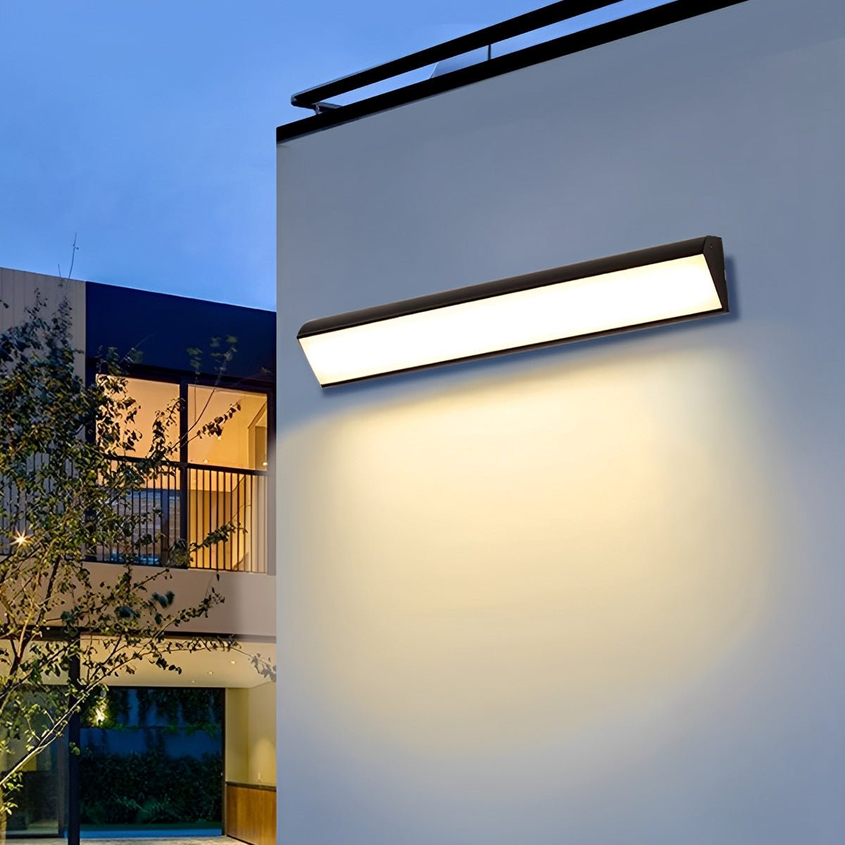 Linear LED Outdoor Wall Light Aluminium | COB LED with Stepless Dimming 3000K-6000K | IP65 Waterproof for Garden & Patio 7