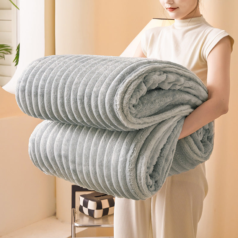 Textured Ridge Throw Blanket Polyester | Multiple Sizes & 8 Colours | Chunky Pile Adds Warmth, Machine Washable 3