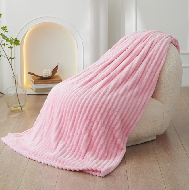 Textured Ridge Throw Blanket Polyester | Multiple Sizes & 8 Colours | Chunky Pile Adds Warmth, Machine Washable 4