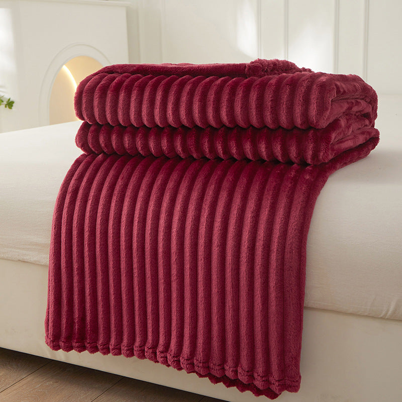 Textured Ridge Throw Blanket Polyester | Multiple Sizes & 8 Colours | Chunky Pile Adds Warmth, Machine Washable 5