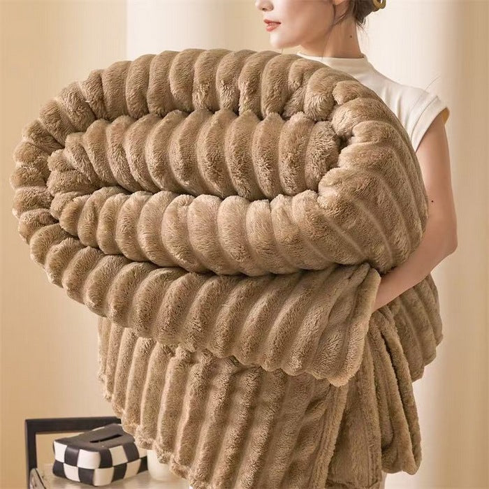 Textured Ridge Throw Blanket Polyester | Multiple Sizes & 8 Colours | Chunky Pile Adds Warmth, Machine Washable 8