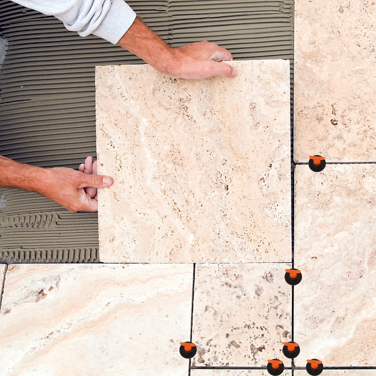 Tile Levelling System Kit 110/220 Pieces | Manganese Steel Needles, 4 Wrenches | Reusable, Ensures Flat Floors & Walls 6
