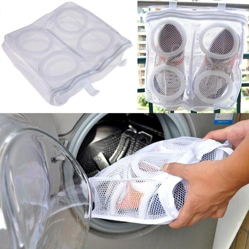 Shoe Washing Bag Set, Round & Square | Fine Mesh Design | Machine-Washable Shoe Protection for Trainers and Footwear 7