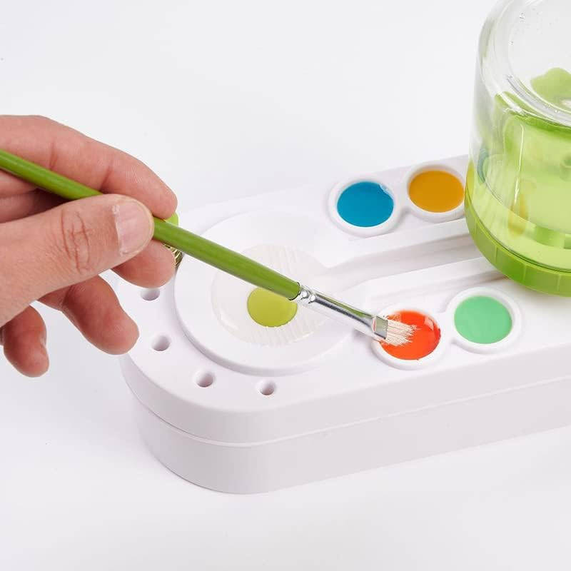 One-Tap Brush Cleaner ABS Water Tank | Push-Button Fresh Water Rinse | Recirculating System Saves Water & Time 3