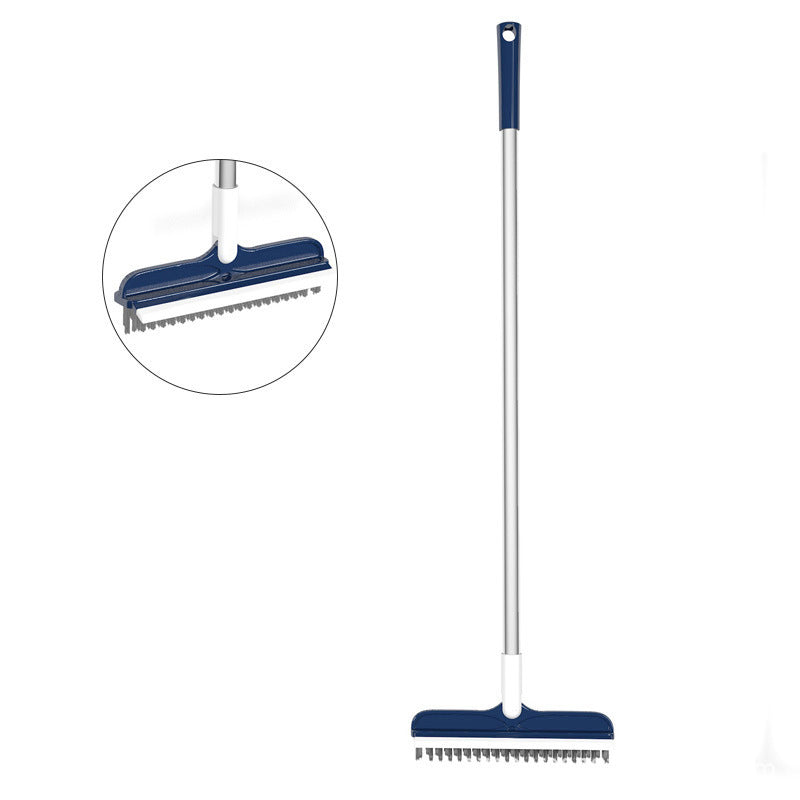 2 in 1 Floor Scrub Brush | PP Bristle and Rubber Scraper Combo | Detachable Head, Hanging Hole, Non-Slip Handle 13