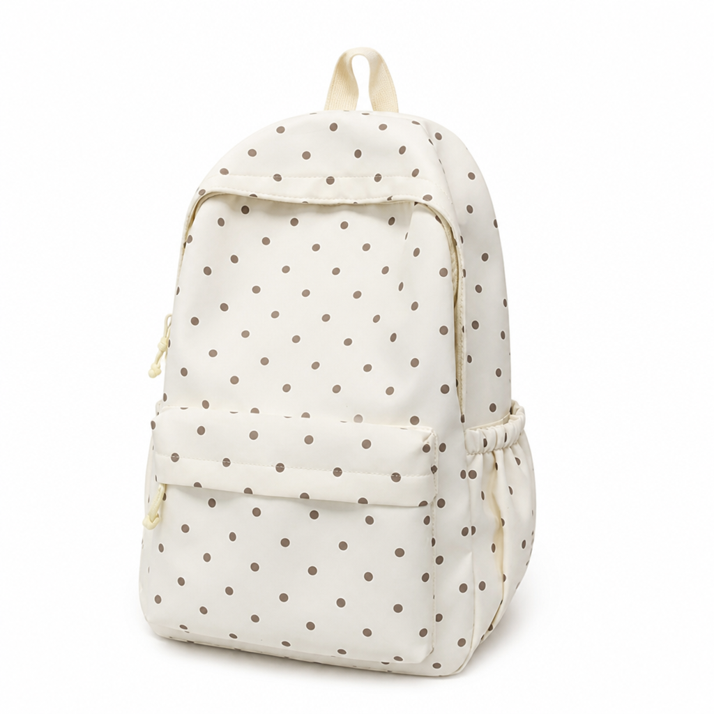 Polka Dot Backpack | Lightweight Large-Capacity Design with Adjustable Straps | Secure Zipper Closure for Everyday Carry 6