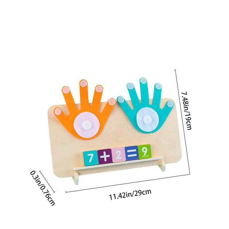 Finger Counting Math Board Wood | Montessori Numbers Counting Toy for Kids | Teaches Addition, Subtraction and Number Recognition 1