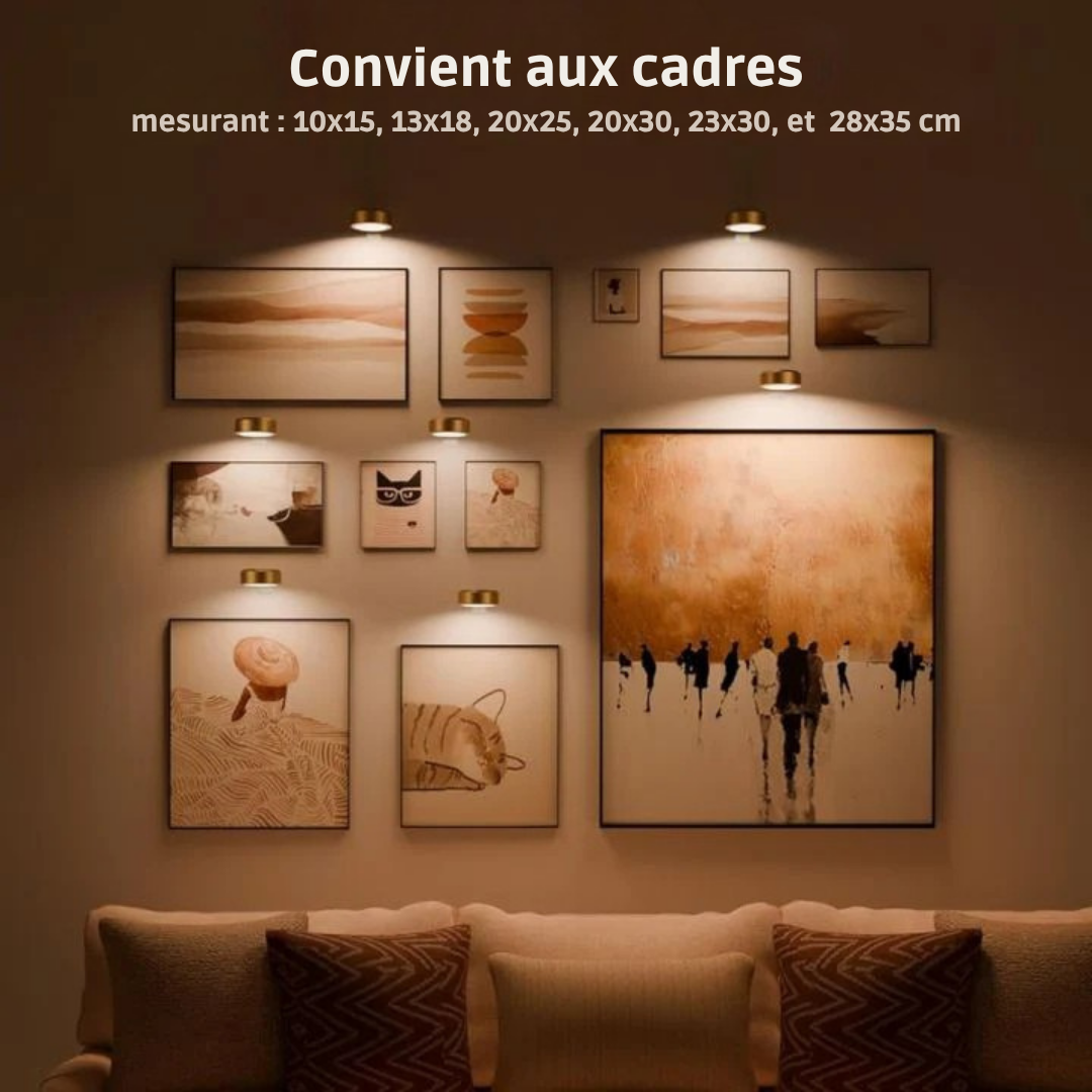 Magnetic Picture Light Aluminium | 13 Colour Modes, Touch & Remote Control | Drill-Free Rechargeable Wall Light 2