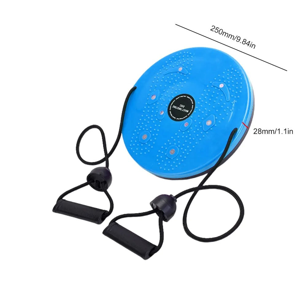Waist Twisting Disc for Core & Balance Training | Magnetic Massage Nodes & Resistance Ropes | ABS Plastic, Max Load 100 kg 18