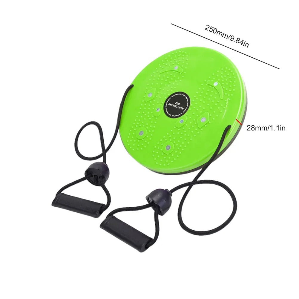 Waist Twisting Disc for Core & Balance Training | Magnetic Massage Nodes & Resistance Ropes | ABS Plastic, Max Load 100 kg 20
