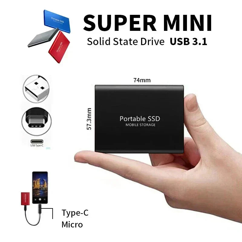 External SSD Flash Drive 128GB | USB 3.1 & USB-C | Aluminium Housing, 30 g, Pocket-Sized, Fast Data Transfer, Plug-and-Play 5