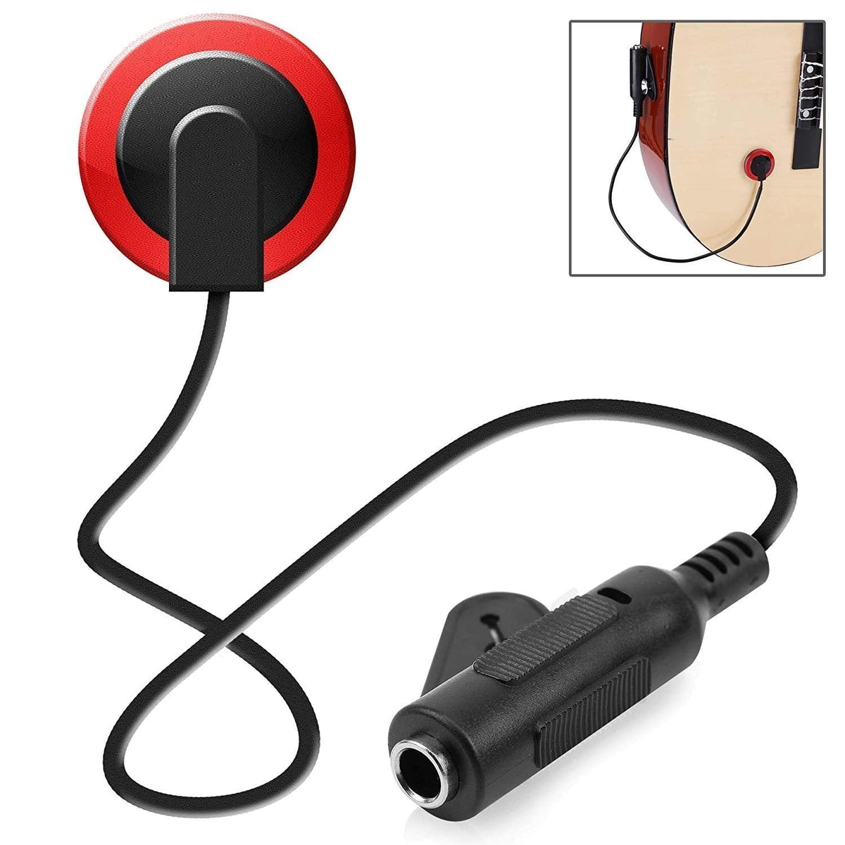 Acoustic Guitar Pickup Transducer | Mini Clip-On Piezo Pickup | Passive Adhesive Mount for Multiple String Instruments 8