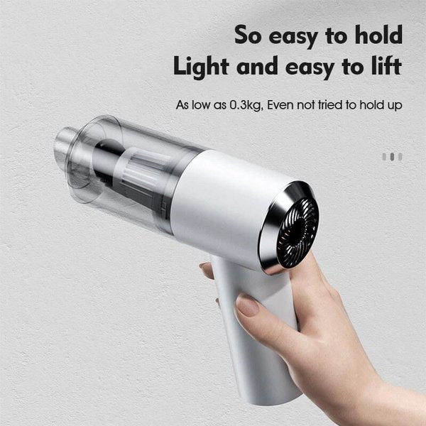 Handheld Car Vacuum Cleaner, White or Black | 6000Pa Suction & Blower Function | Wireless, 6 Hour+ Battery, 2 Heads Included 4