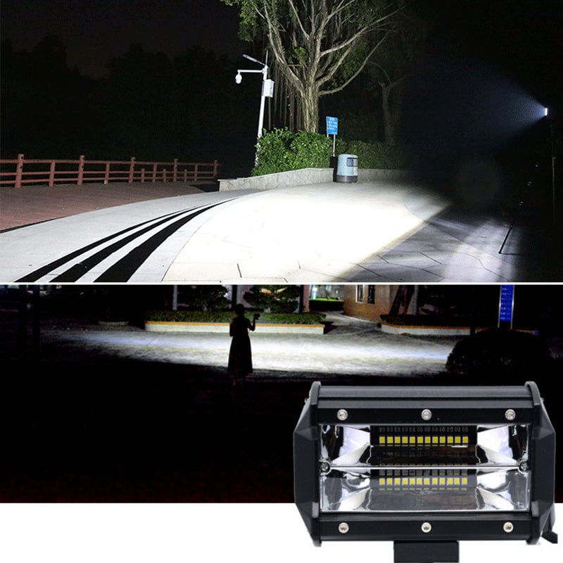 LED Work Light Pods Aluminium Alloy | 72 W 10800LM Flood Beam 6 Light Modes | IP67 Waterproof Strobe Lamp for Trucks 7