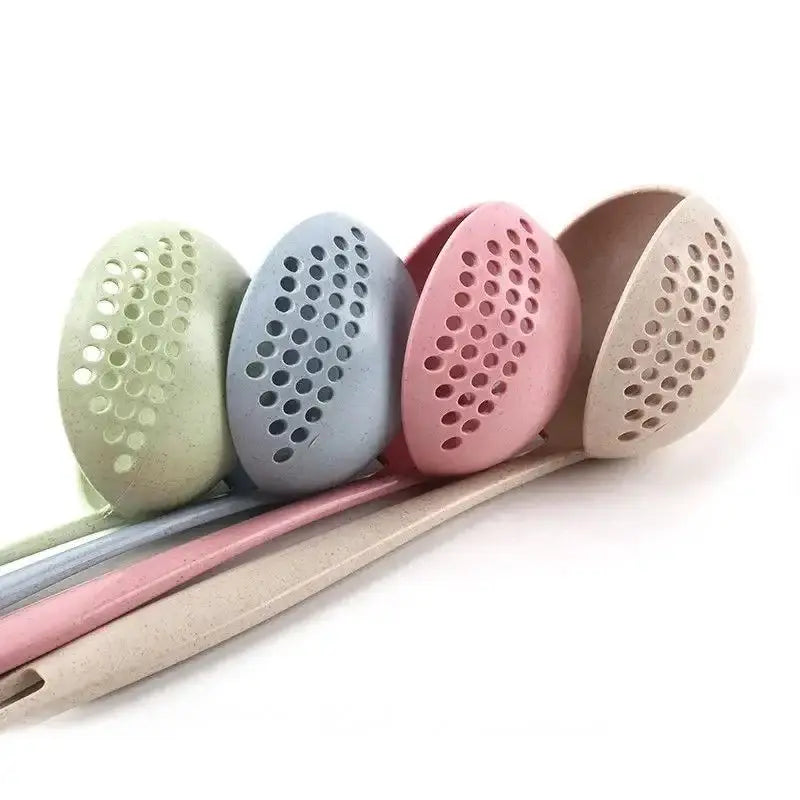Straining Ladle Spoon | 3-in-1 Scoop, Strain & Serve Tool | Heat-Resistant, Non-Stick Safe Kitchen Ladle for Pasta & Dumplings 4