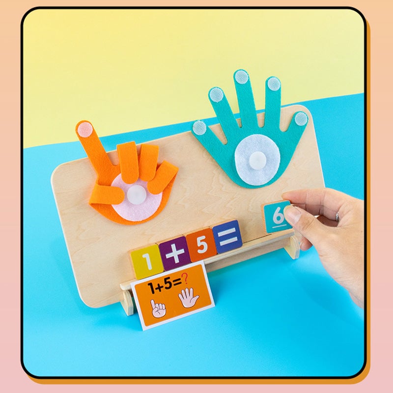 Finger Counting Math Board Wood | Montessori Numbers Counting Toy for Kids | Teaches Addition, Subtraction and Number Recognition 6