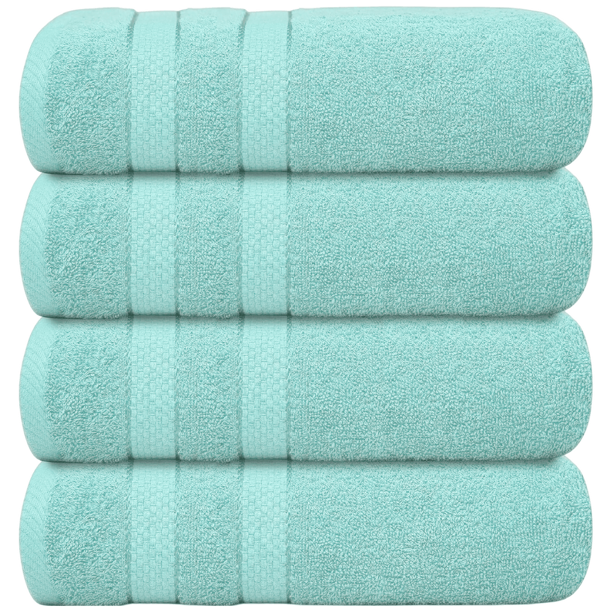 Jumbo Bath Towel Set, 4-Piece | Solid Colour, 12 Shade Options | Quick-Dry, Machine Washable, Coordinated Bathroom Set 7