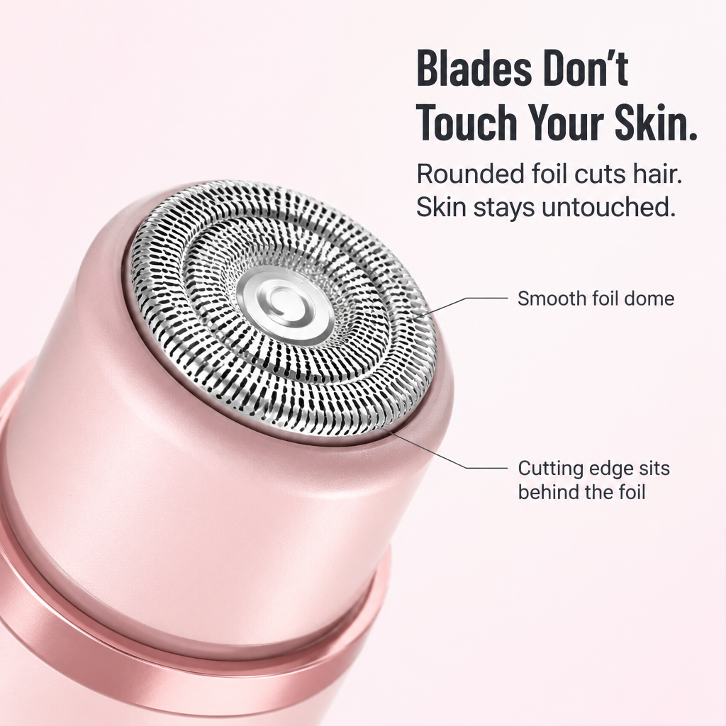 Women's Shaver for Face and Body | 2 Interchangeable Heads, IPX7 Waterproof | USB-C Cordless, Irritation-Free Finish 4