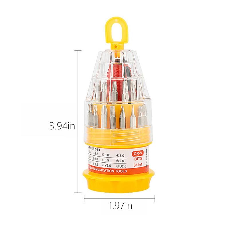 Screwdriver Set Magnetic Carbon Steel Portable with Non-Slip Handle 5