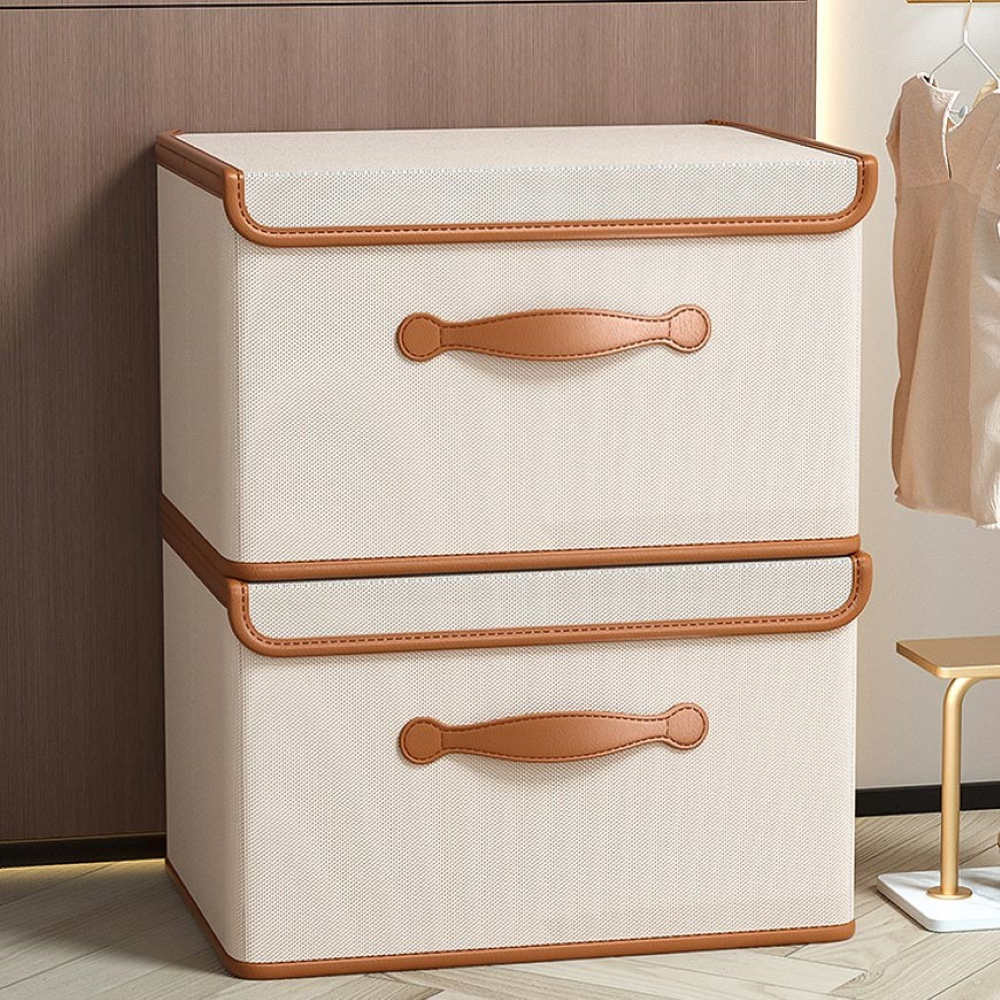 Foldable Storage Box Lid Oxford Fabric Household with Carry Handles 5