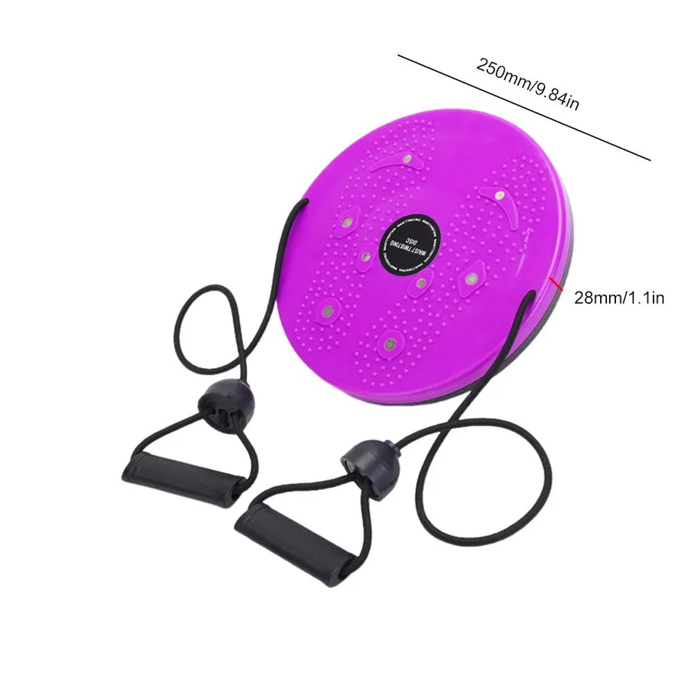 Waist Twisting Disc for Core & Balance Training | Magnetic Massage Nodes & Resistance Ropes | ABS Plastic, Max Load 100 kg 21