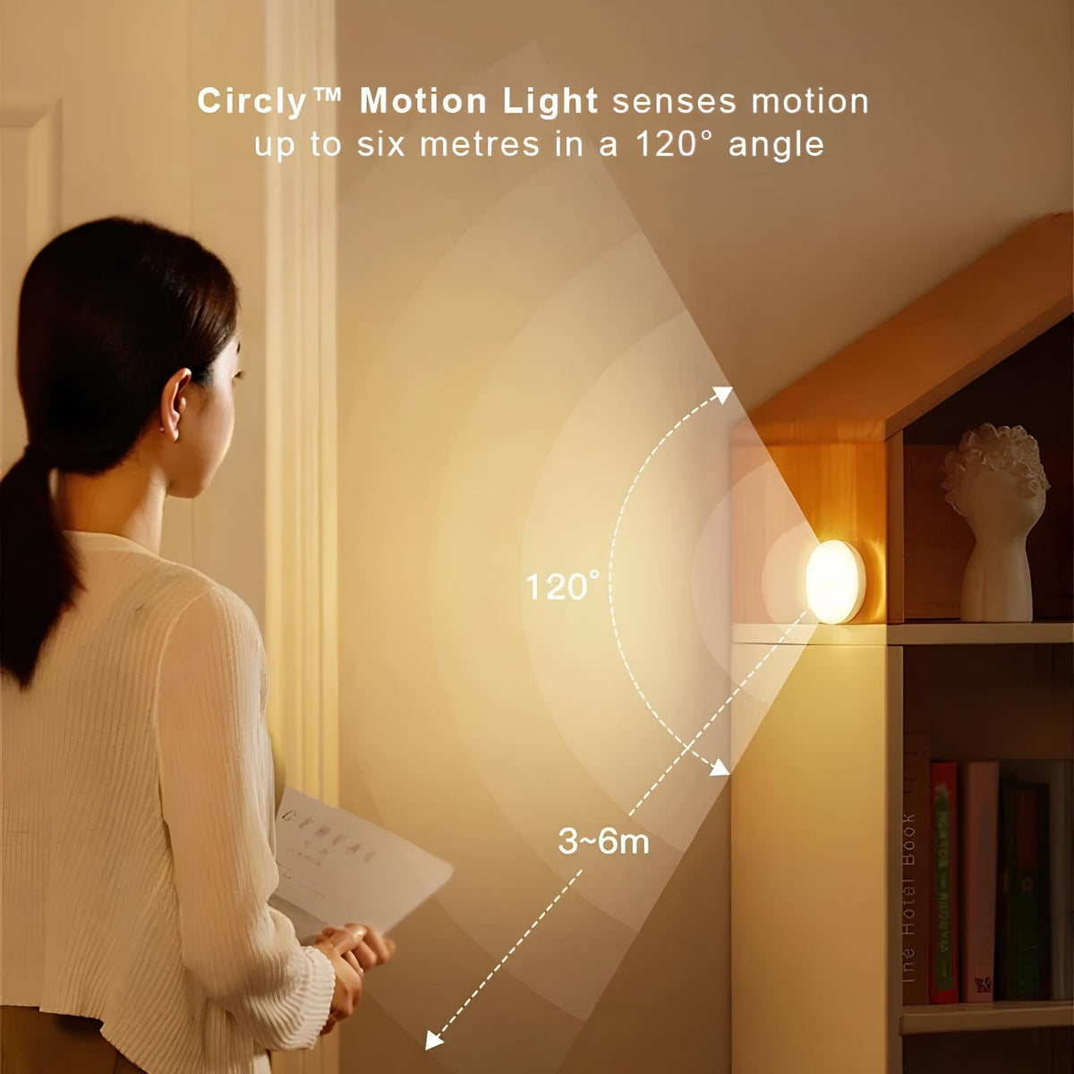 Motion Sensor Night Light | Auto On/Off Detection, 8 cm Diameter | USB or Battery Powered, Tool-Free, 2/4/8 Pack 4