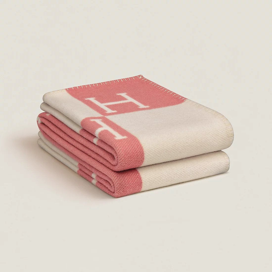 Wool Cashmere Blend Blanket | Classic Check Pattern with Subtle Lettering | Soft, Warm Throw for Sofa, Bed or Chair 4