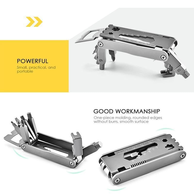 17-in-1 Multitool Stainless Steel 420 | Pliers, Blade, Screwdrivers & Bottle Opener | Compact Pocket Repair Tool 8