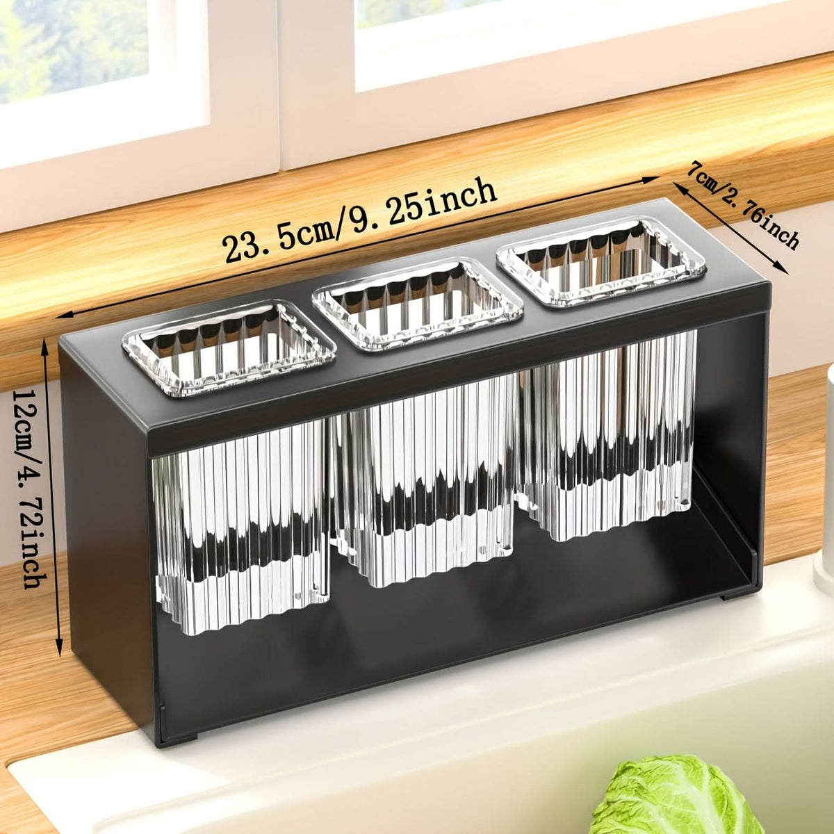 Kitchen Organizer Chopstick Holder Compact Plastic with Water Drain Design 5