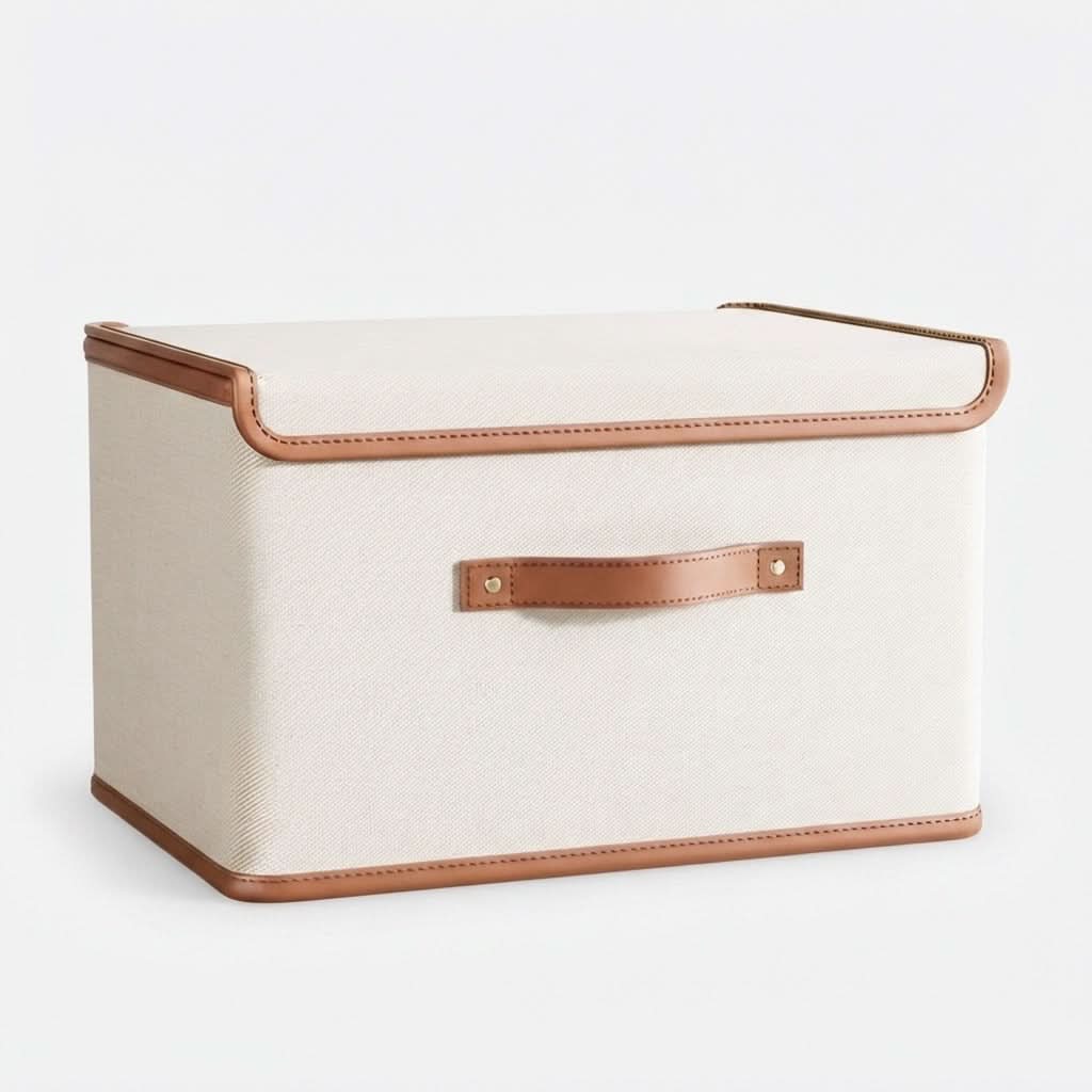 Foldable Storage Box Lid Oxford Fabric Household with Carry Handles 16
