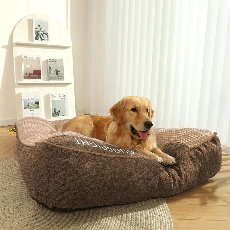 Dog Mattress Bed | Raised Back Bolster, Removable Cover