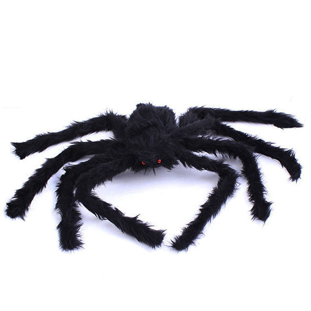 Giant Halloween Spider Decoration | Bendable Legs, Realistic Hairy Body, Red Eyes | Weather-Resistant Indoor & Outdoor 4