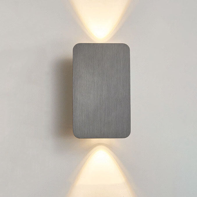 Nordic Minimalist Glass Rectangular LED Wall Sconce Light 2-light Lasson Living