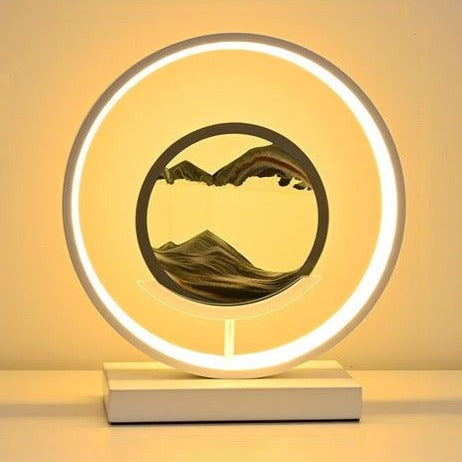 LED Sand Art Lamp with Aluminium Frame | Dimmable Light Ring & Remote Control | Moving Sand Disc for Calming Ambient Décor 10