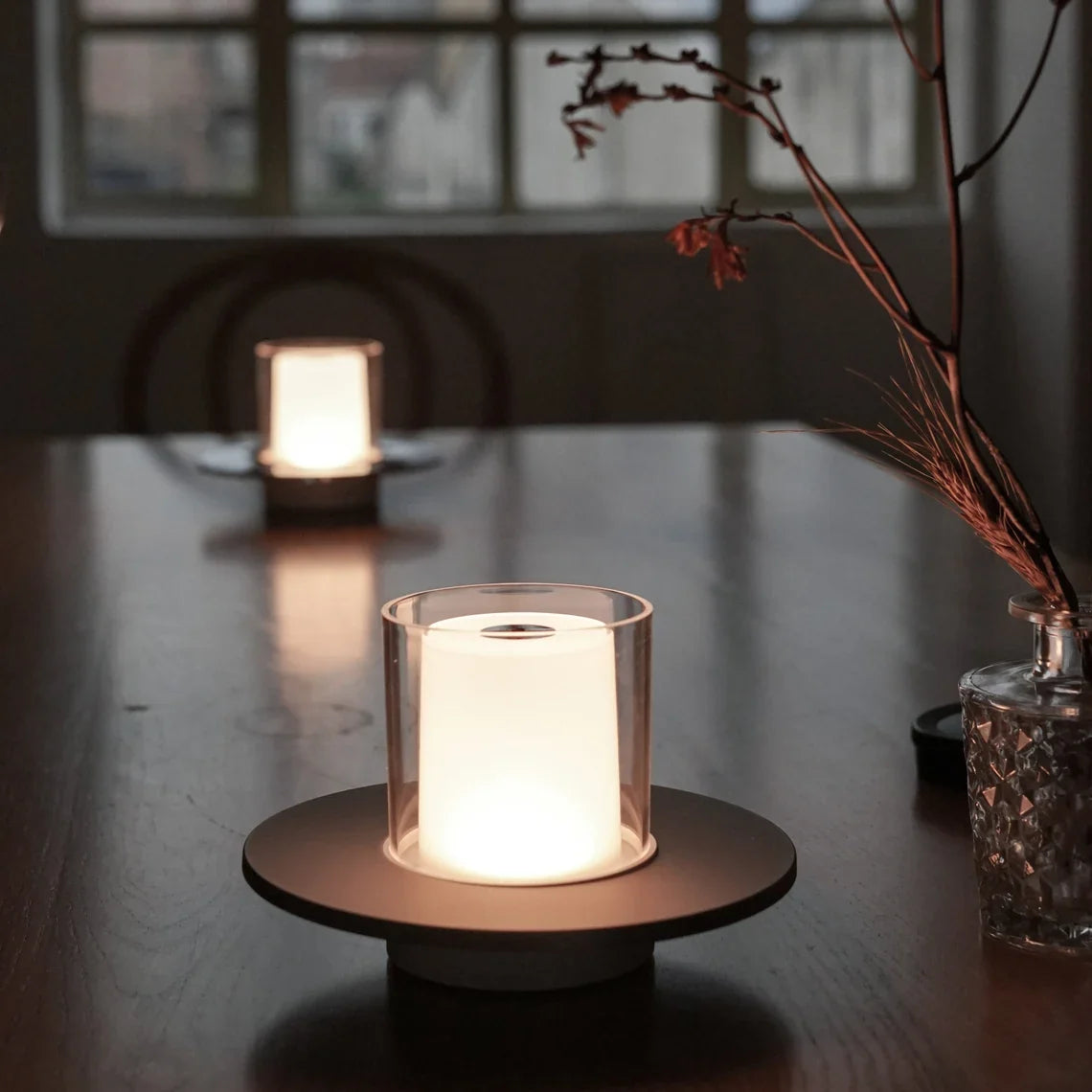 Candle Lamp Steel 16 x 10 cm | Gesture-Control Dimming | Cordless Rechargeable, Gold or Silver, 10-18 Hour Battery 3