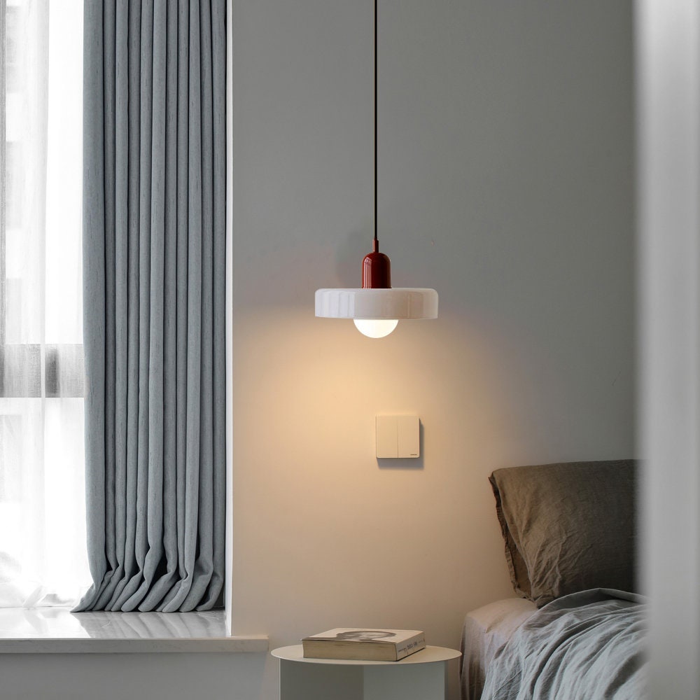 Pendant Lamp Handmade Glass Geometric Bauhaus with Adjustable Cord 37