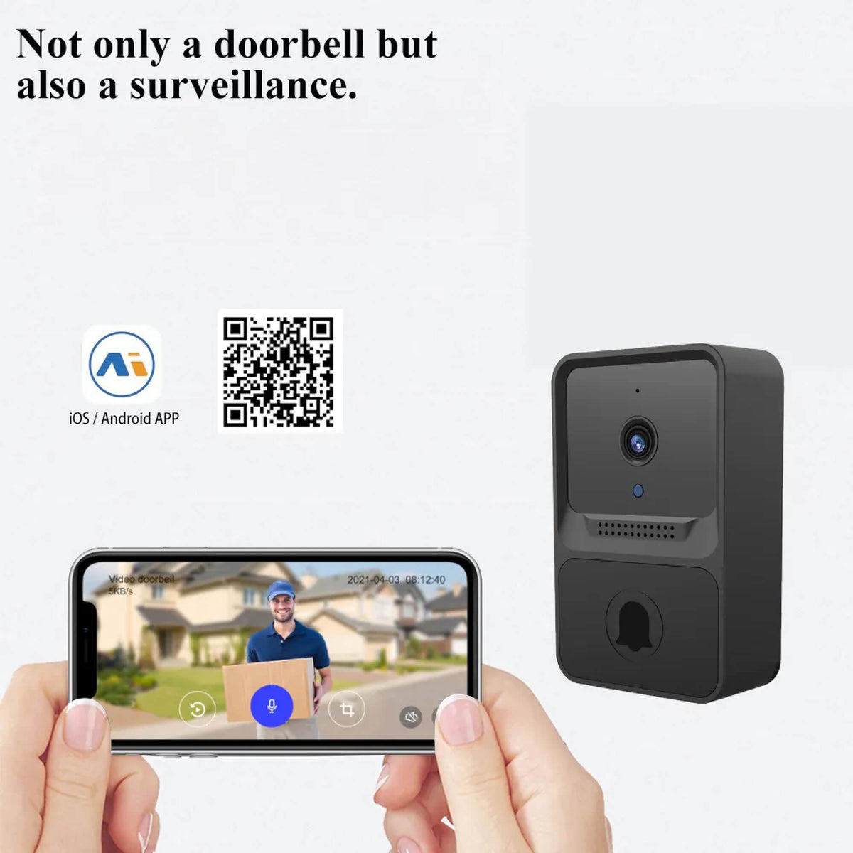 Video Doorbell Camera Wireless | HD Night Vision, WiFi App Control, 2-Way Audio | 365-Day Battery & Cloud Storage 3