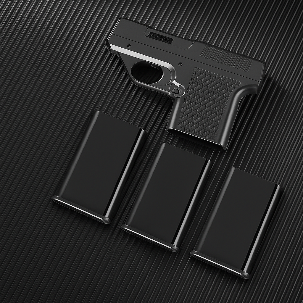 Gun Shape Secret Storage Jet Flame Lighter - Image 3