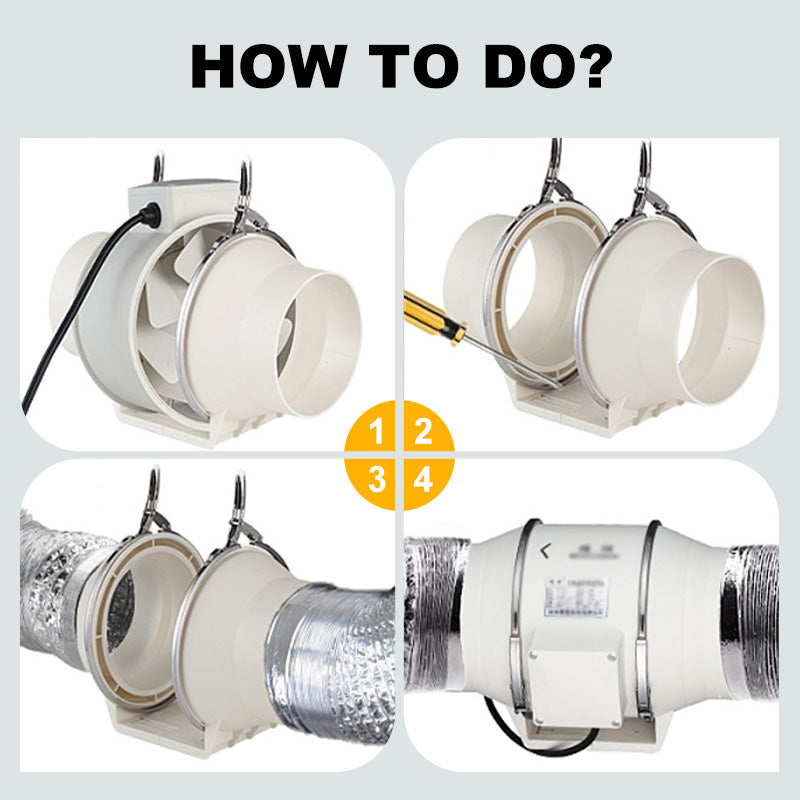 Inline Duct Fan DPT-75 DPT-100 | 220V EU / 110V US Waterproof | Whisper-Quiet Airflow for Bathroom, Kitchen, Attic 8