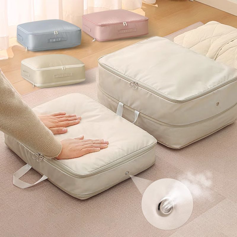Compression Storage Bags Nylon 52×42×30 cm & 52×42×60 cm | Beige, Gray, Pink | Water-Repellent Space-Saving Storage 1