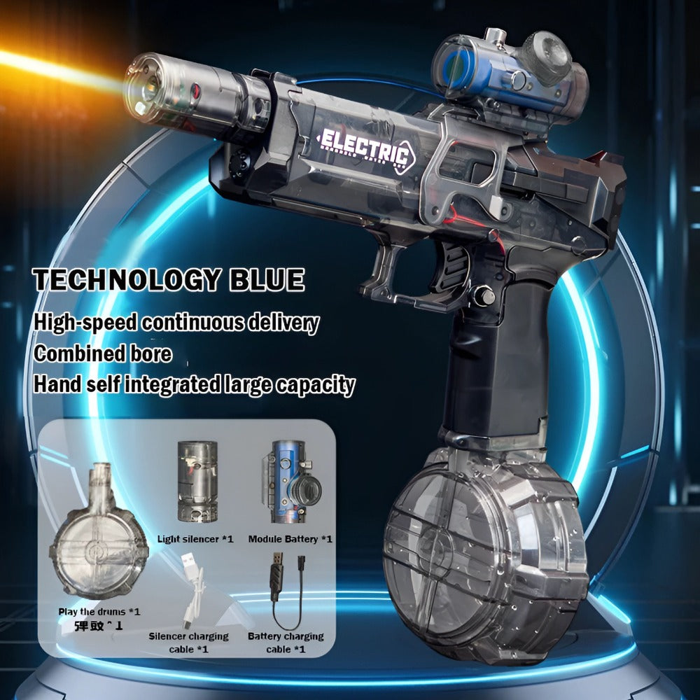 Electric Water Gun for Summer Water Fights | Continuous Firing, Long-Range Shots | Up to 105-Min Battery & Large Tank 1