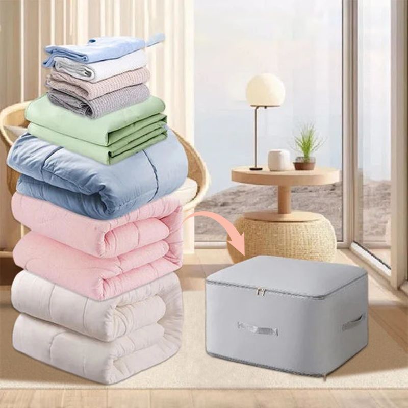 Compression Storage Bags Nylon 52×42×30 cm & 52×42×60 cm | Beige, Gray, Pink | Water-Repellent Space-Saving Storage 6