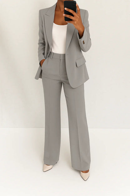 Jessica | Women's Suit - Two Piece Blazer Set With High Waist Trousers