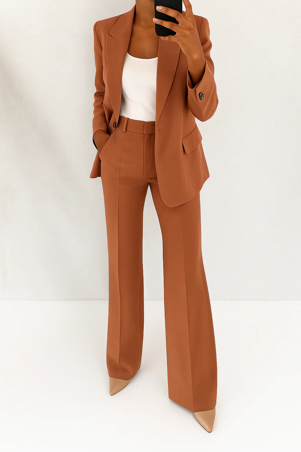 Jessica | Women's Suit - Two Piece Blazer Set With High Waist Trousers
