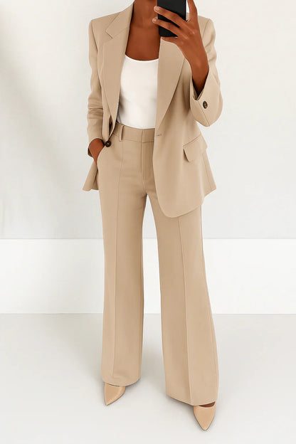 Jessica | Women's Suit - Two Piece Blazer Set With High Waist Trousers
