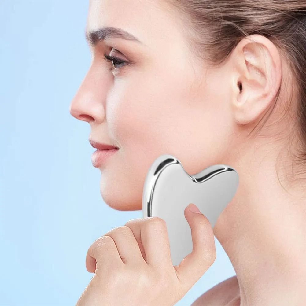 Stainless Steel Gua Sha Massager Tool | 304 Medical-Grade Steel | Face, Neck and Body Massage for Circulation and Relaxation 2