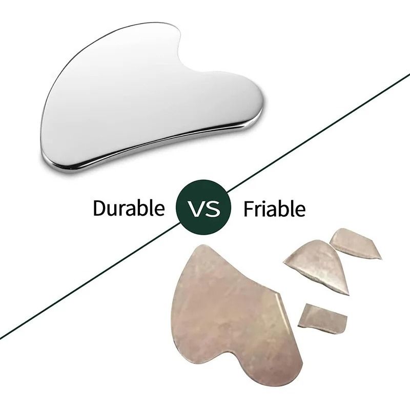Stainless Steel Gua Sha Massager Tool | 304 Medical-Grade Steel | Face, Neck and Body Massage for Circulation and Relaxation 4
