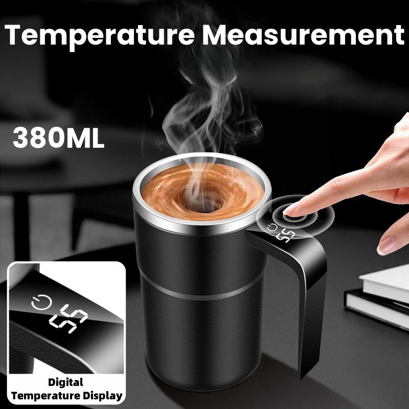 Self Mixing Coffee Mug Electric | Automatic Magnetic Stirring in 20 Seconds | Rechargeable USB-C, IP67 Waterproof 2