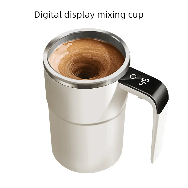 Self Mixing Coffee Mug Electric | Automatic Magnetic Stirring in 20 Seconds | Rechargeable USB-C, IP67 Waterproof 9